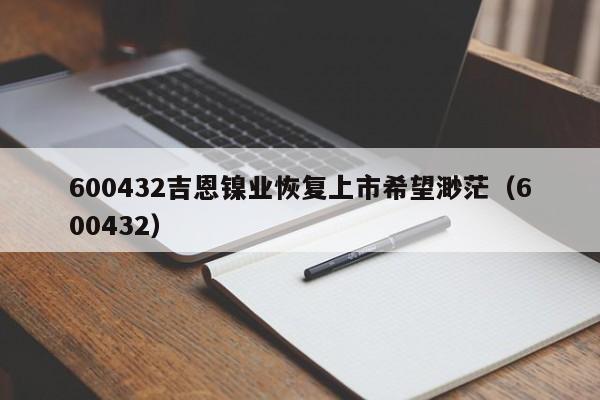 600432吉恩镍业恢复上市希望渺茫（600432）